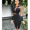 The Best Women Lady Long Sleeve Bandage Bodycon Summer Casual Solid Party Cocktail Club Short Mini Dress Online - Hplify