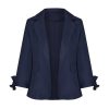 The Best Women Lapel Blazer Cardigan Long Sleeve Jacket Autumn Winter OL Ladies Work Casual Coat Outwear Business Suit Coat Online - Hplify