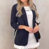 The Best Women Lapel Blazer Cardigan Long Sleeve Jacket Autumn Winter OL Ladies Work Casual Coat Outwear Business Suit Coat Online - Hplify