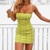 The Best Women Lattice Strap Sleeveless Summer Stretchy Package Hip Bodycon Holiday Mini Dress Sundress Online - Hplify