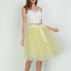 The Best Women Layers Tulle Midi Skirt Fashion Princess Girls Ballet Tutu Dance Skirt High Waist Summer Pleated Beach Skirt Online - Hplify