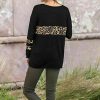 The Best Women Leopard Tops Blouse Shirts Ladies Casual V Neck Loose Pullover Stitching Sweatshirt Tops Online - Hplify