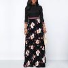 The Best Women Long Maxi Dresses Boho Floral Hollow Neck Three Quarter Sleeve Ethnic Summer Beach Female Stylish Style Dress Online - Hplify