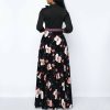 The Best Women Long Maxi Dresses Boho Floral Hollow Neck Three Quarter Sleeve Ethnic Summer Beach Female Stylish Style Dress Online - Hplify