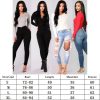 The Best Women Long Sleeve Bodycon Crop Top V Neck Autumn Lady Casual Bandage Tee Shirt Casual Tank Blouse Pullover Top Online - Hplify