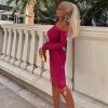 The Best Women Long Sleeve Bodycon Dress Autumn Ladies Off Shoulder Evening Party Club Slim Fit Pencil Dress Online - Hplify
