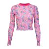 The Best Women Long Sleeve Casual Turtle Neck Tops Transparent Geometry Pullover Polyester T-Shirts Ladies Clothes Online - Hplify