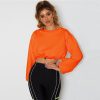 The Best Women Long Sleeve Hoodie Crop Tops Sweatshirt Ladies Casual Loose Jumper Pullover Hooded Autumn Winter Blouse Top Online - Hplify