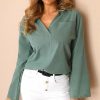 The Best Women Long Sleeve Loose Tee Shirts Fashion Ladies Summer Casual Solid Blouse Tops Shirt Autumn Streetwear Online - Hplify