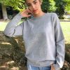 The Best Women Long-sleeve Sweatshirt Round Neck Lace Up Casual Pullover Online - Hplify