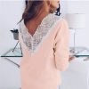 The Best Women Long Sleeve T shirt Loose Lace Top Ladies Tee shirt Femme Fashion Cute Sweet Shirt Casual Streetwear Online - Hplify