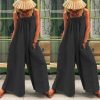 The Best Women Loose Baggy Jumpsuit Dungarees Playsuit Romper Ladies Casual Wide Leg Trousers Summer Holiday Clothing Online - Hplify