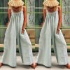 The Best Women Loose Baggy Jumpsuit Dungarees Playsuit Romper Ladies Casual Wide Leg Trousers Summer Holiday Clothing Online - Hplify