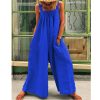 The Best Women Loose Baggy Jumpsuit Dungarees Playsuit Romper Ladies Casual Wide Leg Trousers Summer Holiday Clothing Online - Hplify