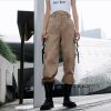 The Best Women Loose Causal Trousers Costume High Waist Chain Combat Cargo High Waist Harem Hip Hop Outdoor Military Pocket Pants Online - Hplify