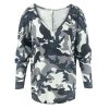 The Best Women Loose Ladies Blouse Shirt Long Sleeve Summer Tops V neck Casual Camouflage Basic Tee Blouse Streetwear Online - Hplify