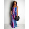 The Best Women Maxi Boho Dress Striped Summer Casual Beach Evening Party Long Sundress Fashion Ladies Sleeveless Dresses Online - Hplify