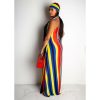 The Best Women Maxi Boho Dress Striped Summer Casual Beach Evening Party Long Sundress Fashion Ladies Sleeveless Dresses Online - Hplify