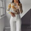 The Best Women Mesh Sheer Net See-through T shirt Ladies Long Sleeve Floral Slim FIt Crop Top Shirt Tee Summer Clothing Online - Hplify