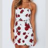 The Best Women Mini Floral Dress Summer Fashion Ladies Slim Bodycon Party Clubwear Beach Holiday Sleeveless Zipper Sundress Online - Hplify