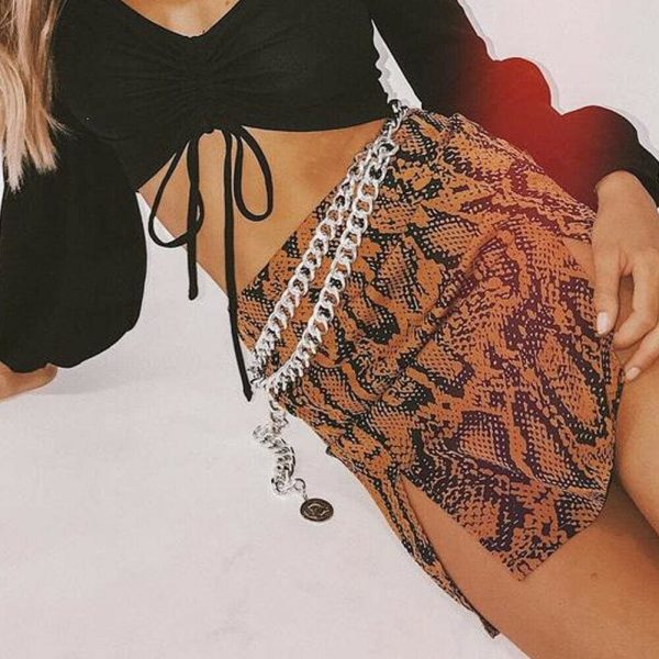 The Best Women Mini Skirt High Waist Leopard Zebra Print  Straight Soft Skirts Online - Hplify