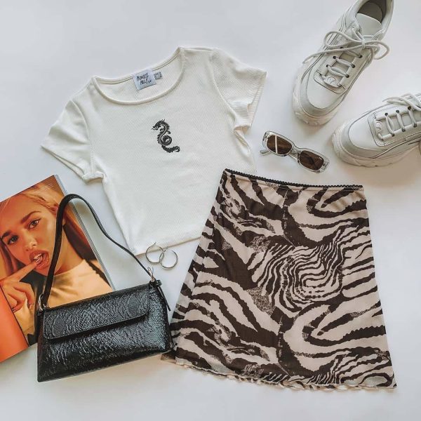 The Best Women Mini Skirt High Waist Leopard Zebra Print  Straight Soft Skirts Online - Hplify