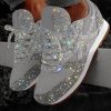 The Best Women Muffin Rhinestone New Crystal Platform Sneakers Online - Hplify
