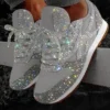 The Best Women Muffin Rhinestone New Crystal Platform Sneakers Online - Hplify