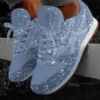The Best Women Muffin Rhinestone New Crystal Platform Sneakers Online - Hplify