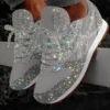 The Best Women Muffin Rhinestone New Crystal Platform Sneakers Online - Hplify