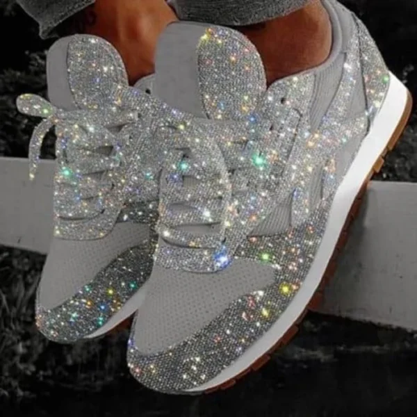 The Best Women Muffin Rhinestone New Crystal Platform Sneakers Online - Hplify