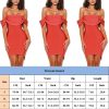 The Best Women Off Shoulder Bodycon Frill Stretch Mini Dress Ladies Summer Beach Dress Evening Party Gown Dresses Sundress Online - Hplify