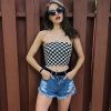 The Best Women Off Shoulder Plain Printed Boob Elastic Tube Tops Bra Blouse Summer Beach Strapless Bandeau Crop Top Online - Hplify