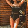 The Best Women One Piece Push Up Padded Bikini Bodysuit New Elastic Brisket Swimwear Bathing Suit Bikini Beachwear Hot Online - Hplify