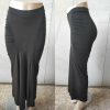 The Best Women Plain Pleated High Waist Long Maxi Skirt Sexy Stretch Solid Bodycon Mermaid Party Skirt Online - Hplify