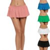 The Best Women Plain Skater Flare Pleated Mini Skirt Summer Schoolgirl Micro High Waist Short Skirts Cosplay Club Costume Online - Hplify