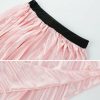 The Best Women Pleated Skirt Elastic High Waist Solid Color Midi A-line Skirt Casual Summer Beach Swing Midi Sundress Online - Hplify