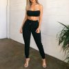 The Best Women Pocket Sports Pencil Pants Slim Fit Jogger Sweatpants Soft Ladies Slim Solid Casual Trousers Online - Hplify