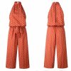 The Best Women Polka Dot Sleeveless Halter Jumpsuit Playsuit Fashion New Ladies Party Summer Loose Wide Leg Romper Trousers Online - Hplify