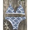 The Best Women Print Swimwear Bandage Bikini Set Push-up Padded Bra Bathing Suit Online - Hplify