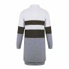The Best Women Pullover Knitted Dress Casual Turtleneck Patchwork Loose Long Sleeve Basic Dress Autumn Winter Clothes Online - Hplify
