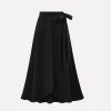 The Best Women Ruffle Wrap Over Loose Skirt Ladies Fashion Solid High Waist Split Irregular Party A-Line Long Skirt Plus Size Online - Hplify