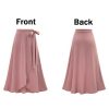 The Best Women Ruffle Wrap Over Loose Skirt Ladies Fashion Solid High Waist Split Irregular Party A-Line Long Skirt Plus Size Online - Hplify