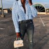 The Best Women See-through Sheer Chiffon Blouse Square Collar Shirt Long Sleeve Tees Tops Autumn Slim Blouses Shirts Online - Hplify