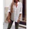 The Best Women See-through Sheer Chiffon Blouse Square Collar Shirt Long Sleeve Tees Tops Autumn Slim Blouses Shirts Online - Hplify