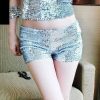 The Best Women Sequins Shiny Shorts Dance Performance Costume Shorts Fashion New Ladies Casual Trouser Mini Beach Bottoms Online - Hplify
