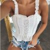 The Best Women Sexy Casual Tank Top Vest Blouse Sleeveless Slim Summer Solid Bandage Crop Top Shirt Small Cami Top New Online - Hplify