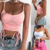 The Best Women Sexy Casual Tank Top Vest Blouse Sleeveless Summer Crop Top Shirt Solid Cotton Cami Top Online - Hplify