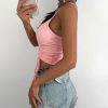 The Best Women Sexy Casual Tank Top Vest Blouse Sleeveless Summer Crop Top Shirt Solid Cotton Cami Top Online - Hplify