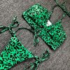 The Best Women Sexy Leopard Padded Halter Bandage Push Up Bra Throng Swimming Suit Swimsuit Swimwear Bikini Set Biquini Online - Hplify